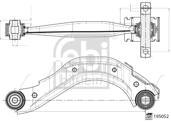 Control/Trailing Arm, wheel suspension